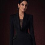 A black dress with a luxurious design